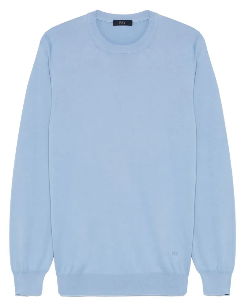 Fay Pullover aus Baumwolle - Blau Blau