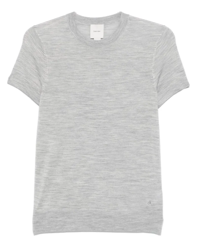 Calvin Klein Gestricktes T-Shirt - Grau Grau
