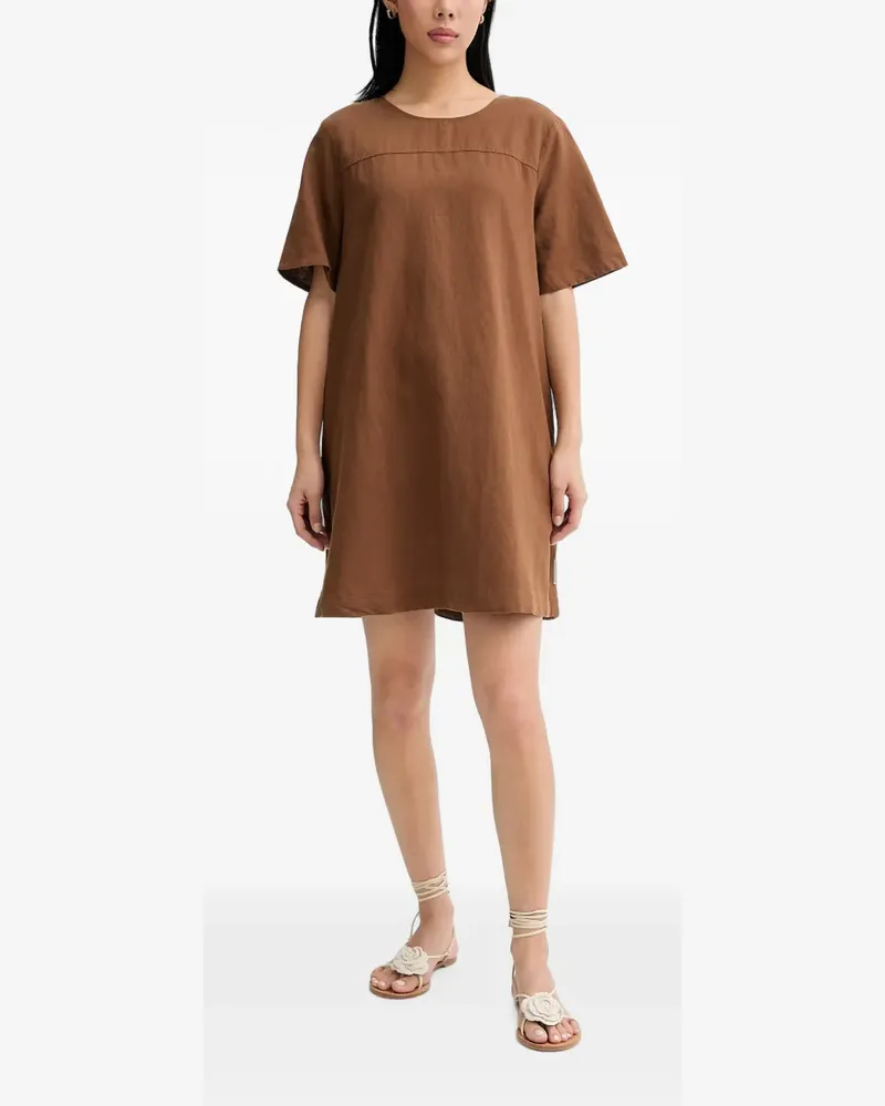 Marc O'Polo Minikleid mit Schleifenverschluss - Braun Braun