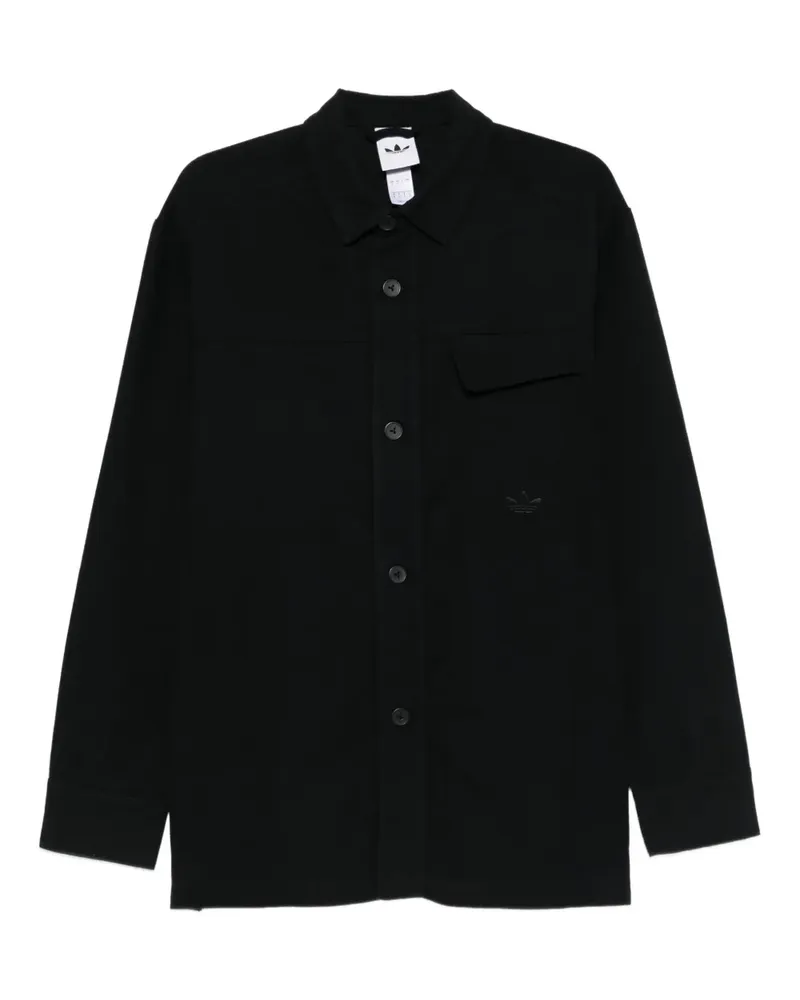 adidas Hemdjacke mit geknöpfter Tasche - Schwarz Schwarz