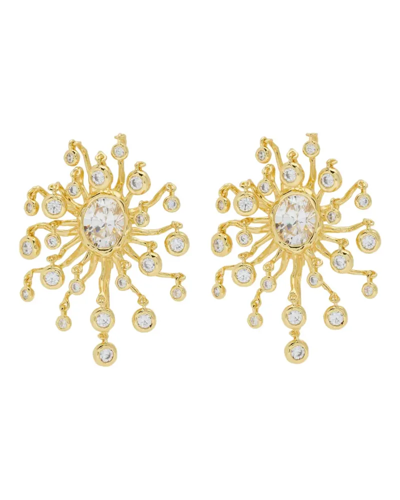 Alexis Bittar Asterales Modernist crystal-embellished earrings - Gold Gold