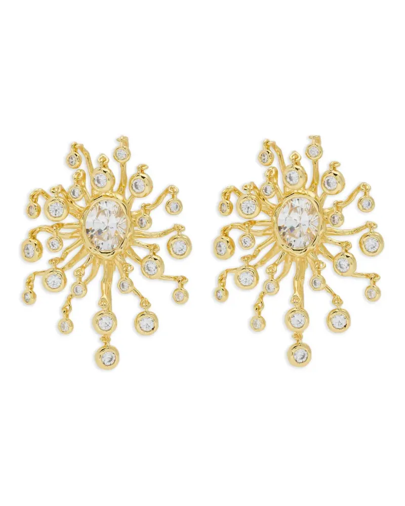 Alexis Bittar Asterales Modernist crystal-embellished earrings - Gold Gold