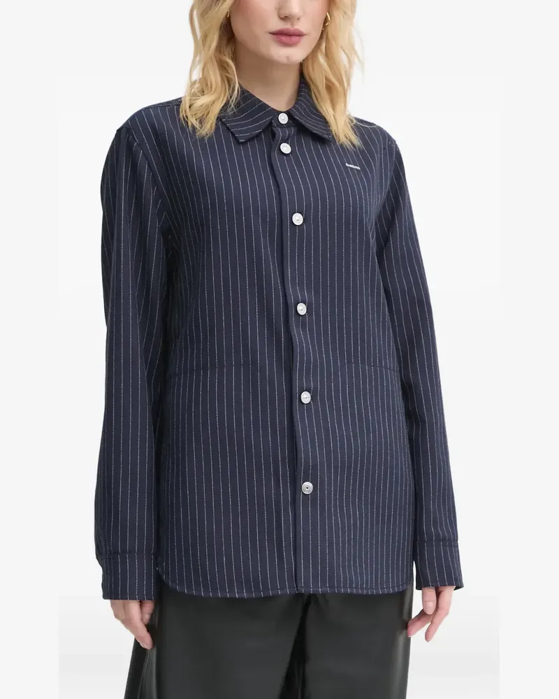G-STAR RAW pinstripe buttoned shirt - Blau Blau