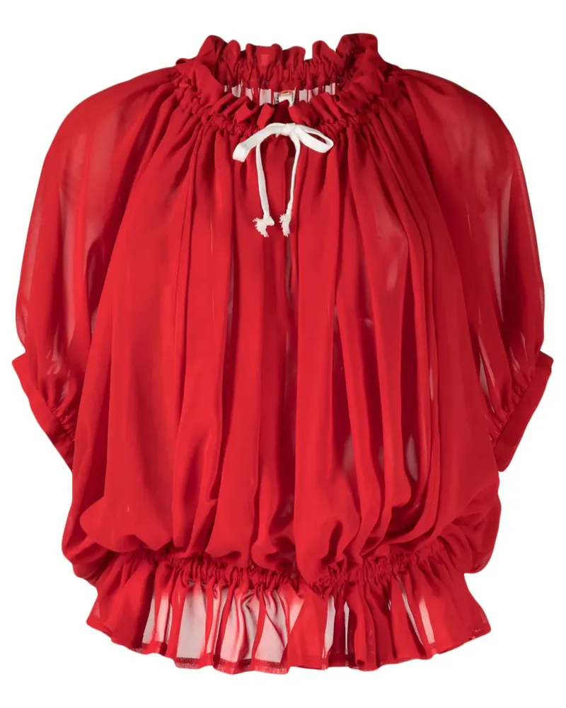 Comme des Garçons Bluse mit Schleife - Rot Rot