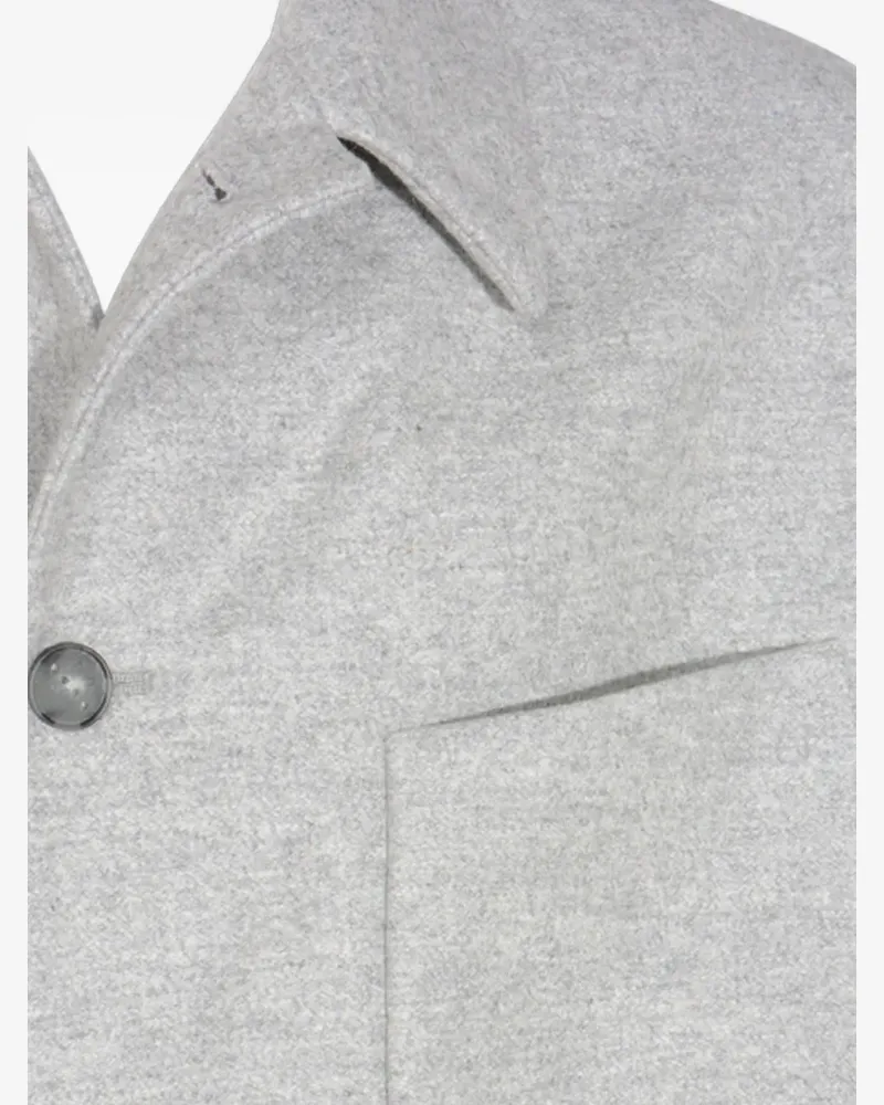Hevò Langärmelige Hemdjacke - Grau Grau