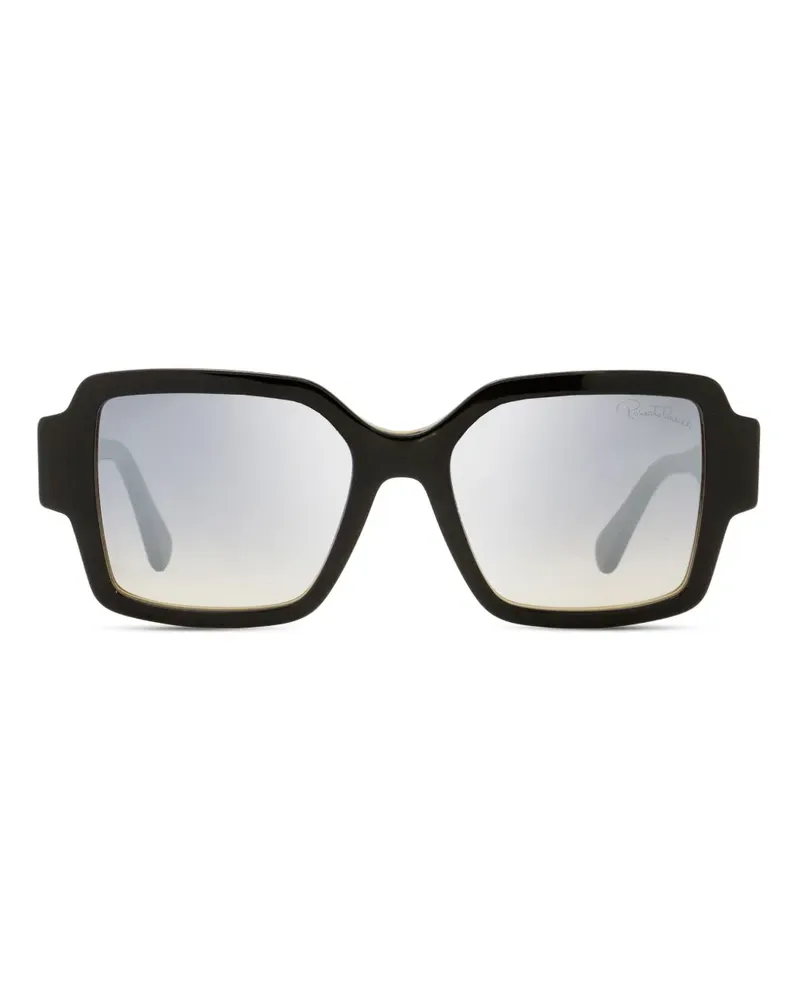 Roberto Cavalli Sonnenbrille mit eckigem Gestell - Schwarz Schwarz