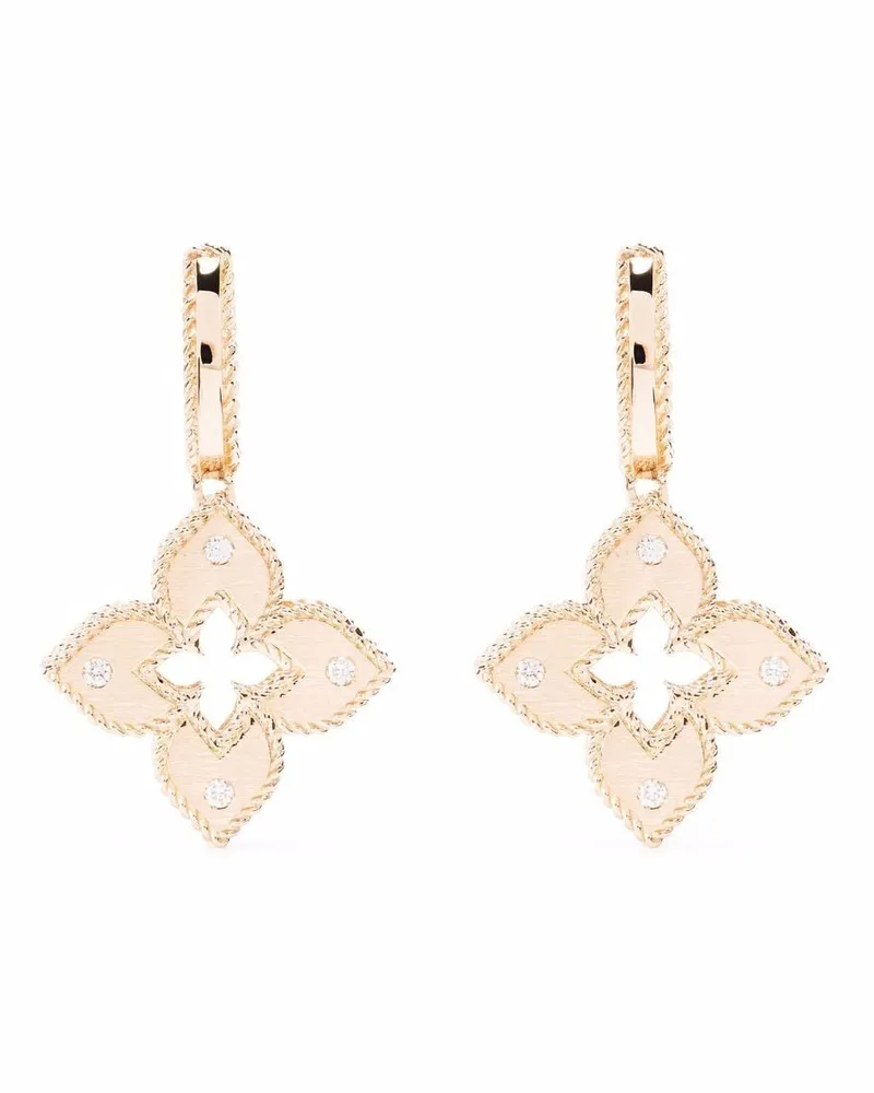 Roberto Coin 18kt Venetian Princess Rotgoldohrringe mit Diamanten - Rosa Rosa
