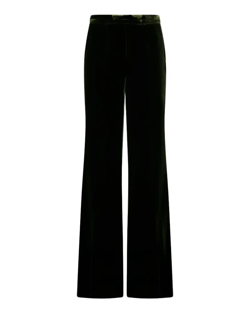 forte_forte velvet wide-leg trousers - Grün Grün