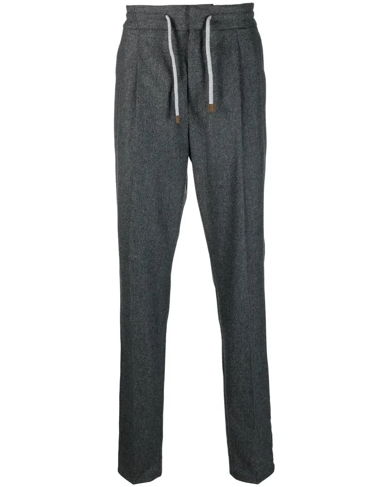 Brunello Cucinelli Straight-Leg-Hose mit Kordelzug - Grau Grau