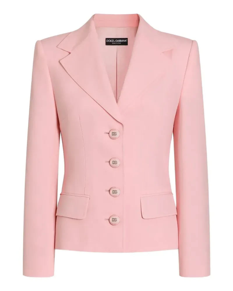 Dolce & Gabbana printed twill single-breasted jacket - Rosa Rosa