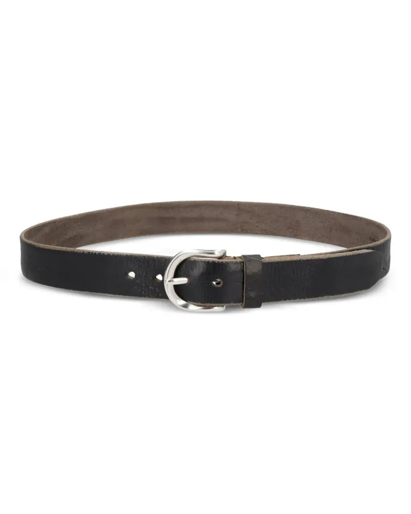Our Legacy leather buckle belt - Schwarz Schwarz