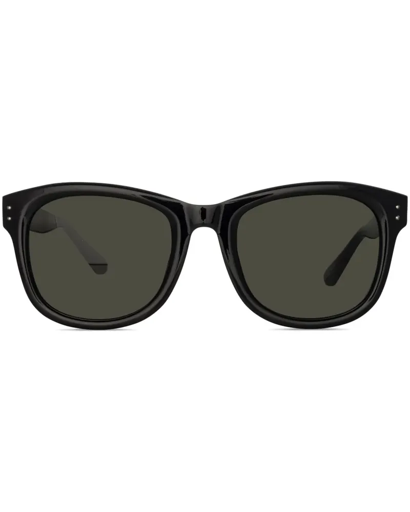 Linda Farrow Edson Sonnenbrille mit eckigem Gestell - Schwarz Schwarz