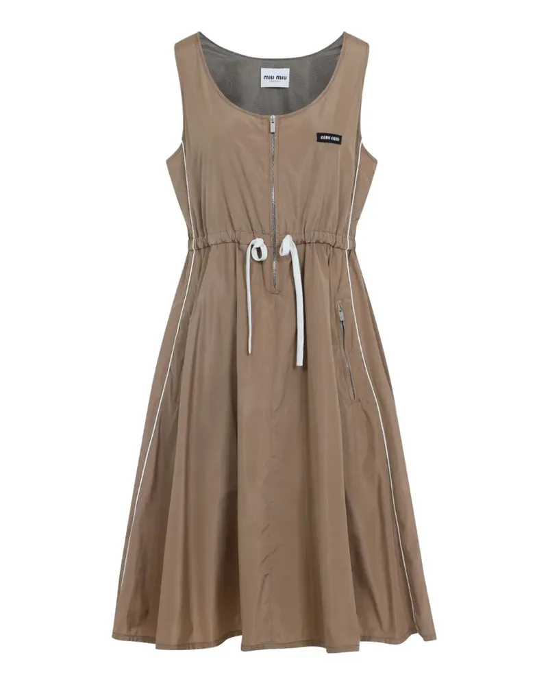 Miu Miu Kleid mit Kordelzug - Nude Nude