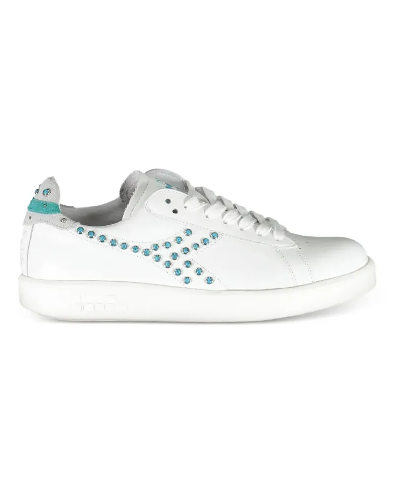 Diadora Perforierte Sneakers mit Nieten - Weiß Weiß