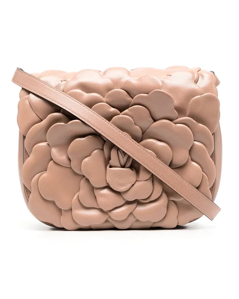 Valentino Garavani Clutch mit Blumenstickerei - Nude Nude