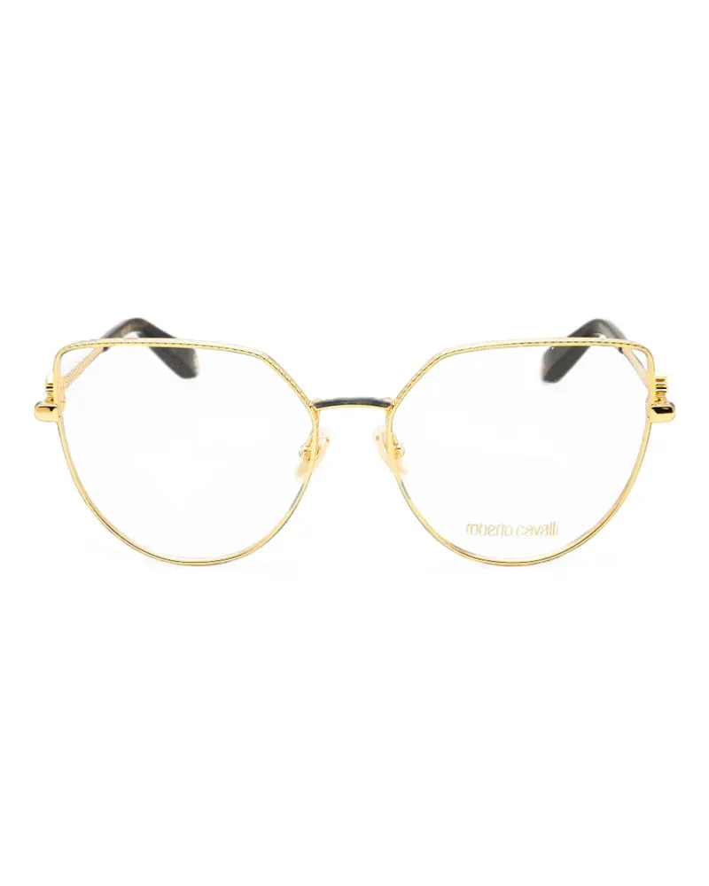 Roberto Cavalli geometric-frame glasses - Gold Gold