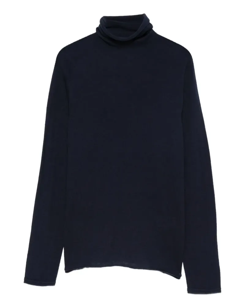Majestic Fein gestrickter Pullover - Blau Blau