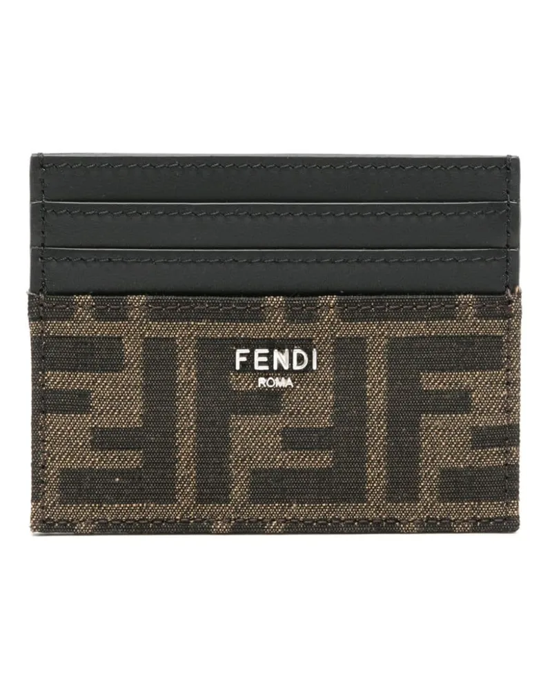 Fendi Kartenetui mit FF-Jacquard - Braun Braun