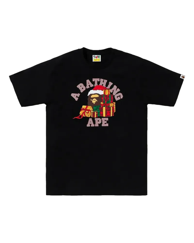 BAPE Present Box College T-Shirt - Schwarz Schwarz