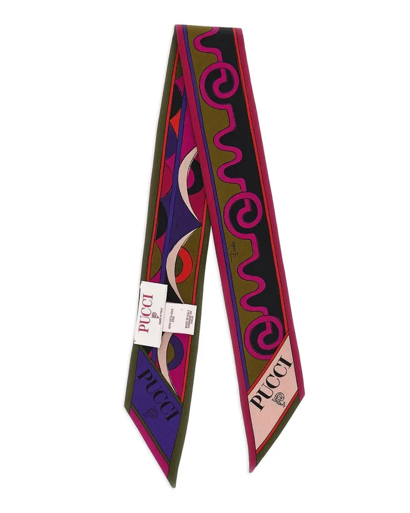 Emilio Pucci patterned silk bandeau scarf - Grün Grün