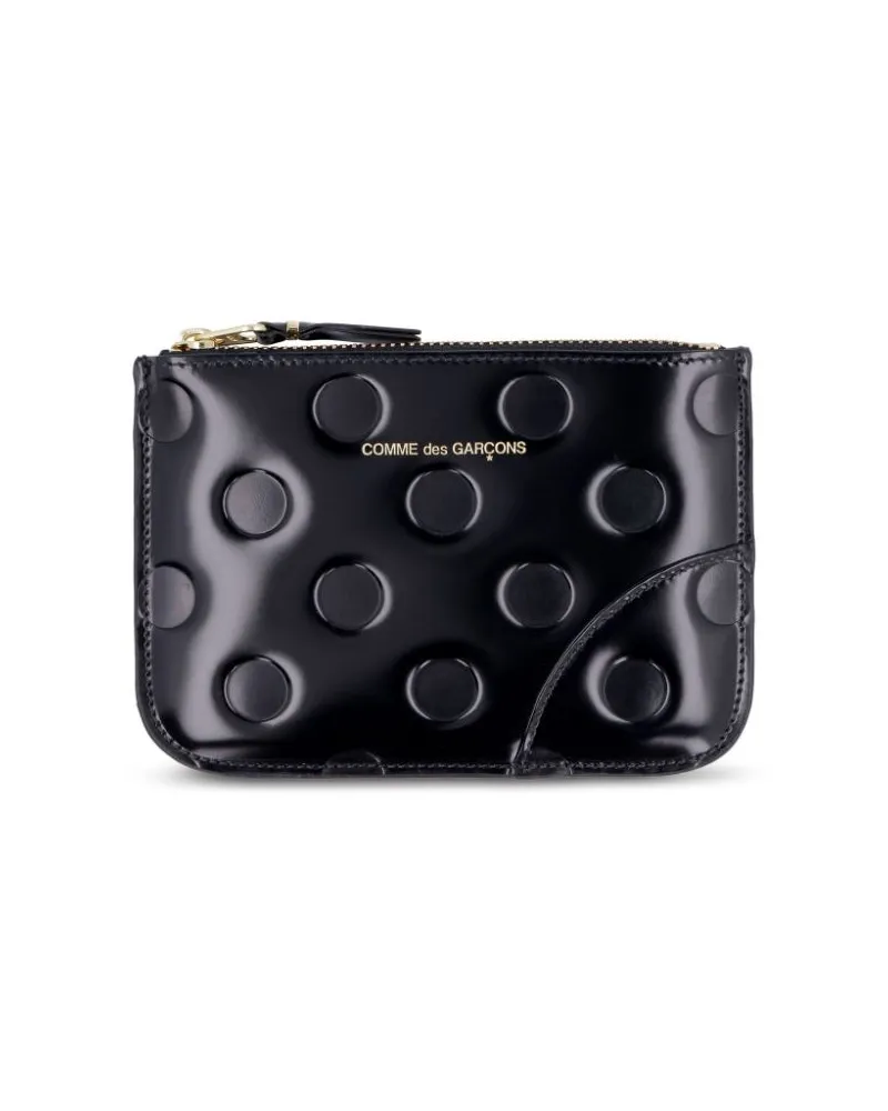 Comme des Garçons Polka Dots Embossed' Portemonnaie - Schwarz Schwarz