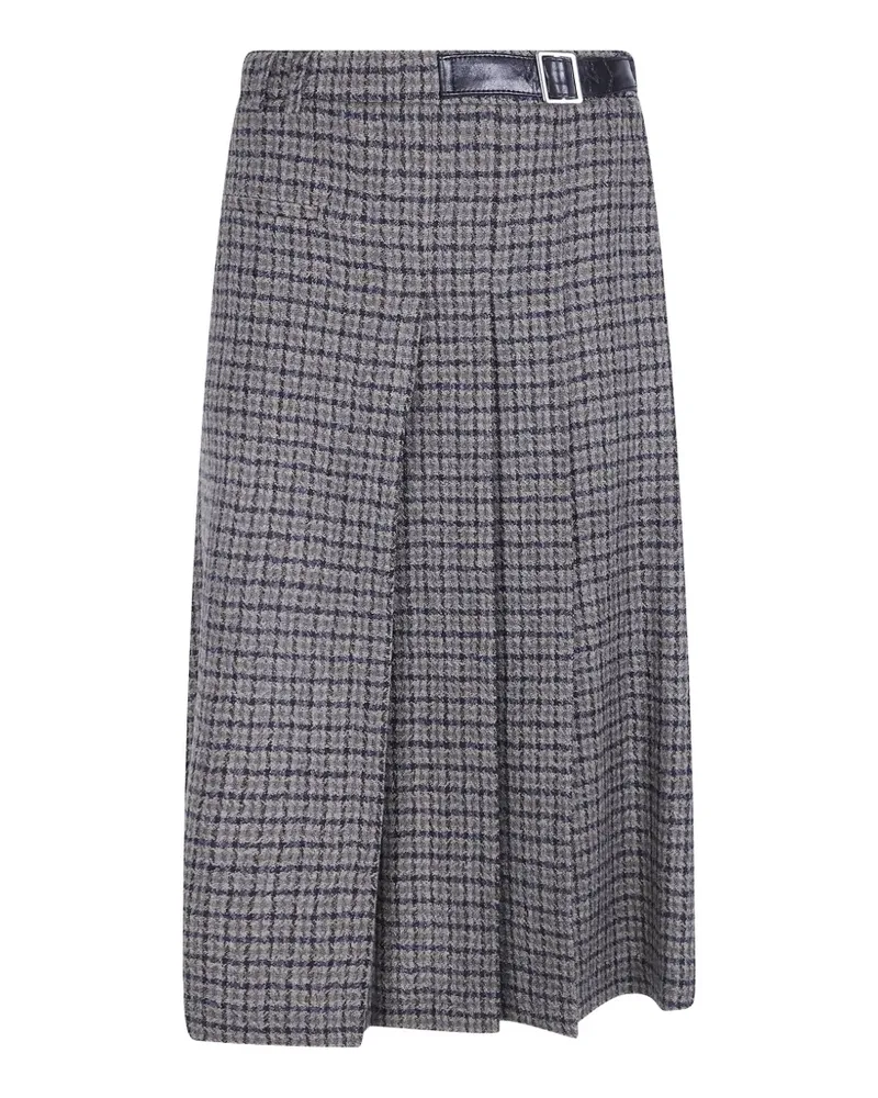 Seventy Karierter Faltenrock - Grau Grau