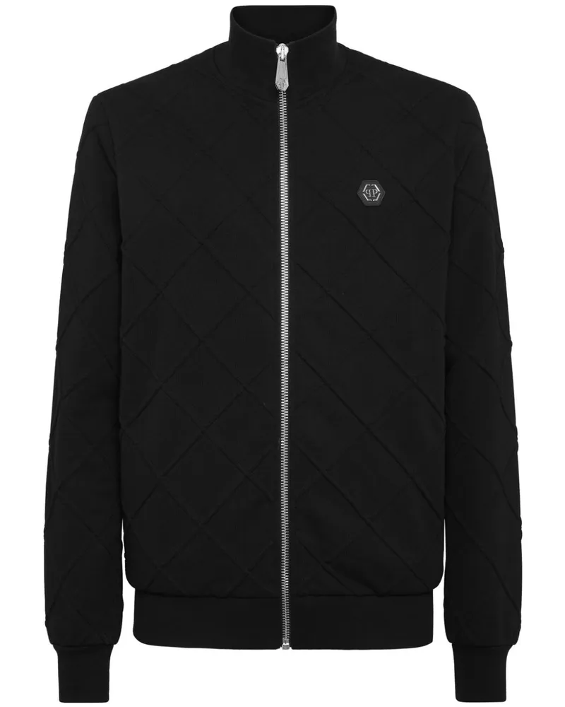 Philipp Plein Gesteppte Jacke - Schwarz Schwarz
