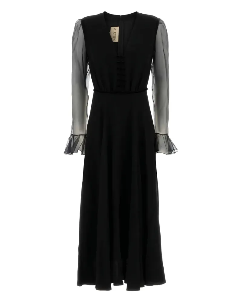 Valentino Garavani V-neck silk maxi dress - Schwarz Schwarz