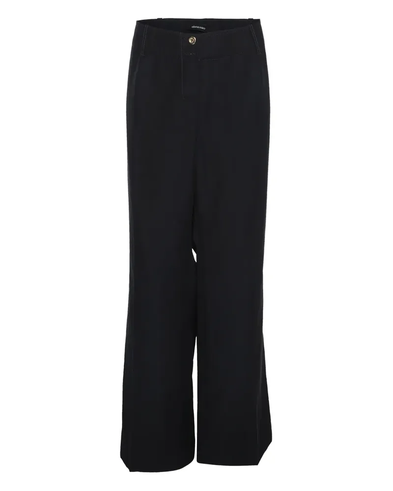 Elena Mirò Hose mit geradem Bein - Schwarz Schwarz