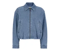 Jeansjacke mit Reißverschluss - Blau