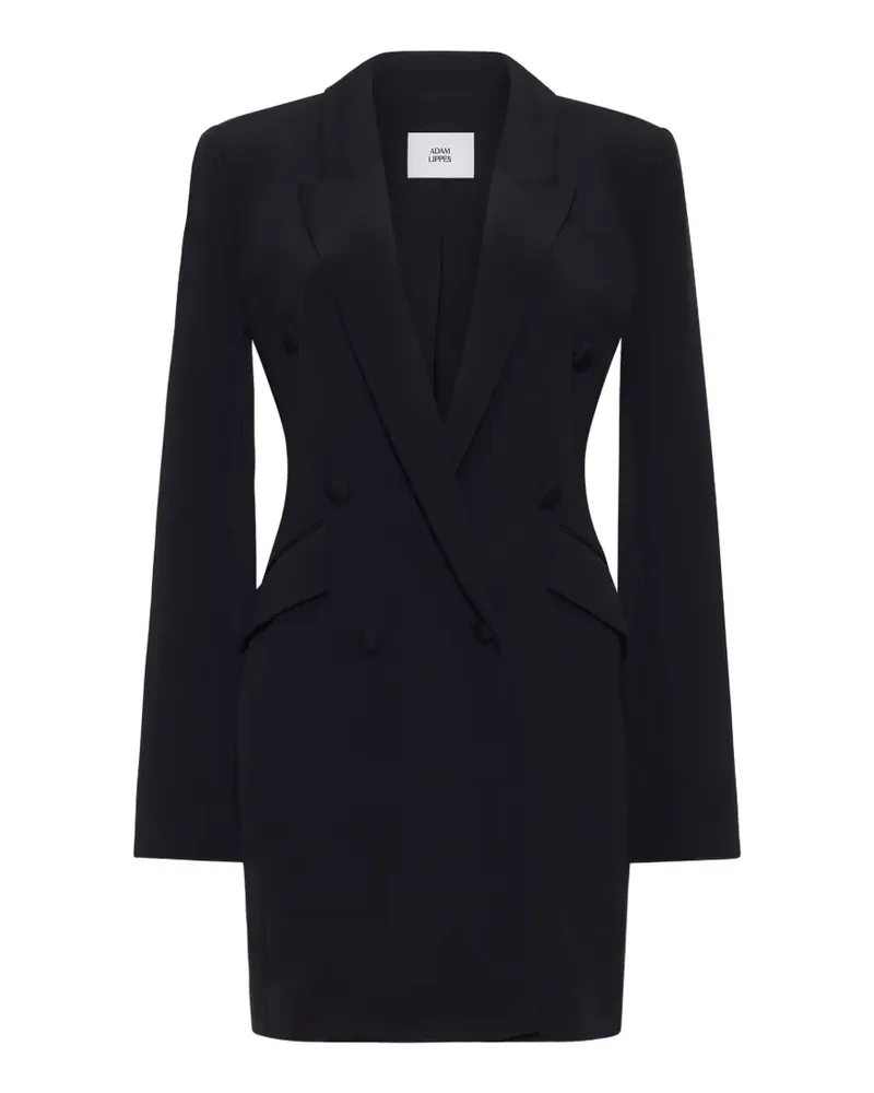 Adam Lippes double-breasted silk mini dress - Schwarz Schwarz