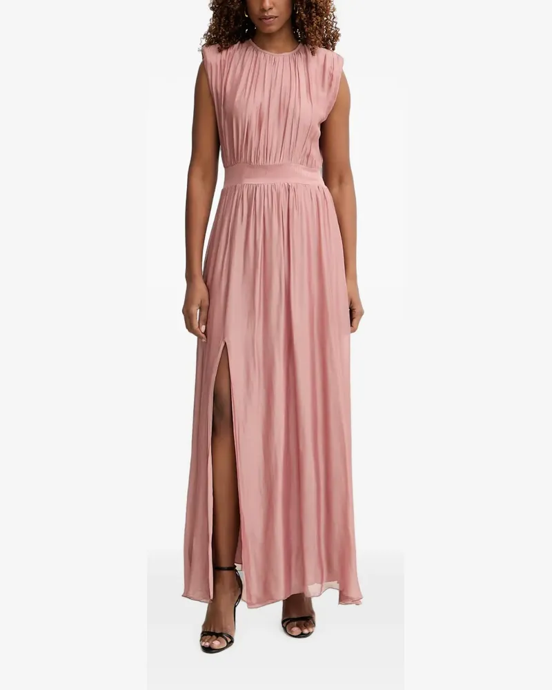 HAVEONE gathered side-slit maxi dress - Rosa Rosa