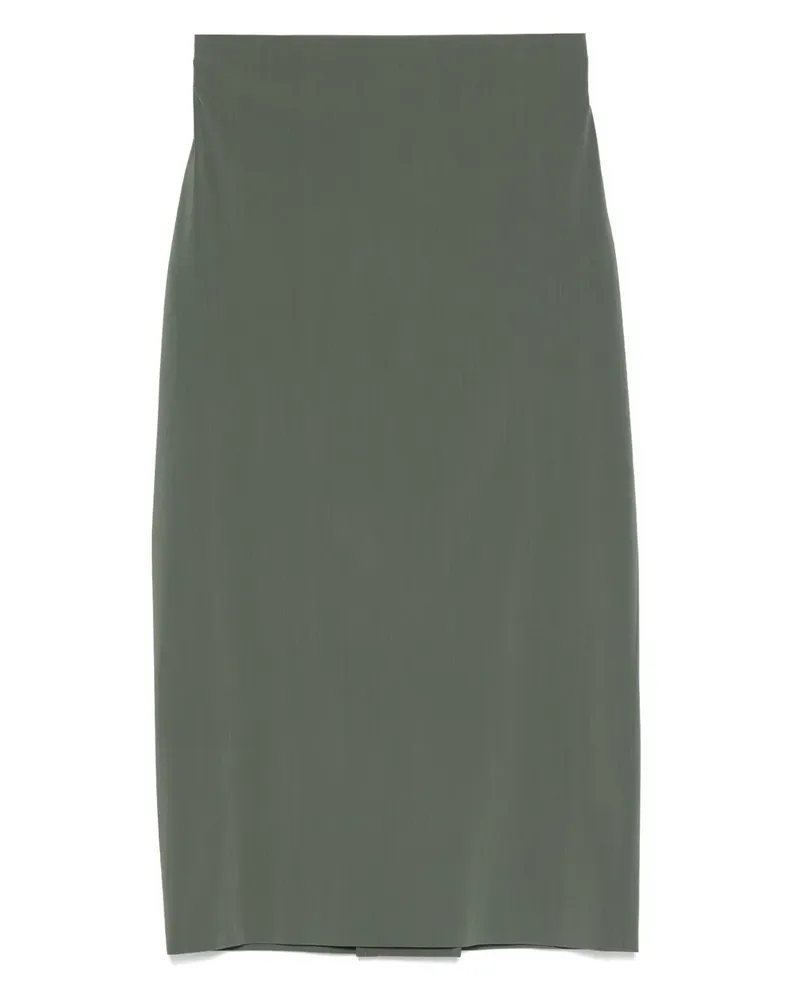 Alberta Ferretti Midirock aus geripptem Strick - Grau Grau