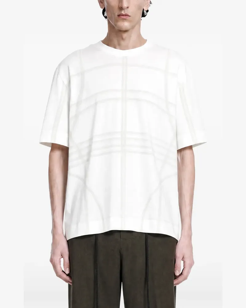 Craig Green Kurzärmeliges Flatlock T-Shirt - Weiß Weiß