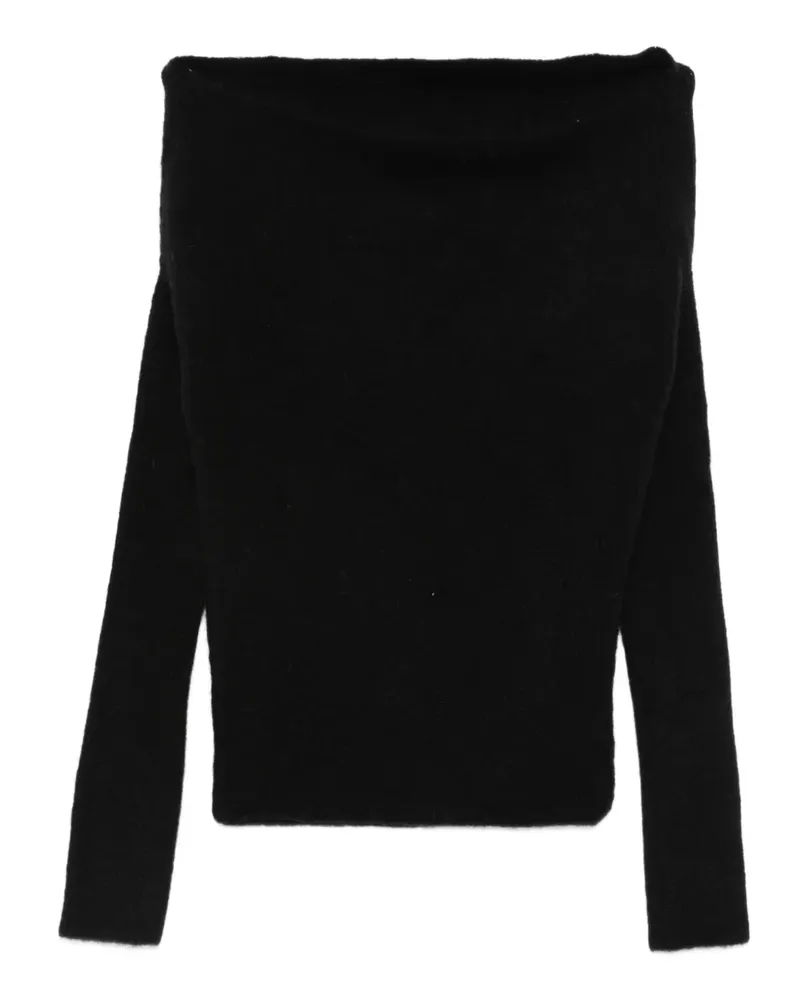 Rick Owens Schulterfreier Concordians Pullover - Schwarz Schwarz