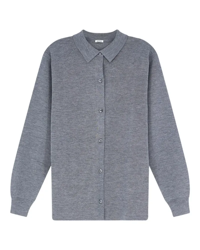 ASPESI button-up collared cardigan - Grau Grau