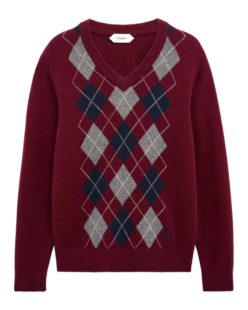 Pringle of Scotland Pullover mit Argyle-Muster - Rot Rot