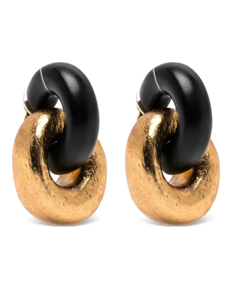 Monies interlocking-hoop earrings - Gold Gold