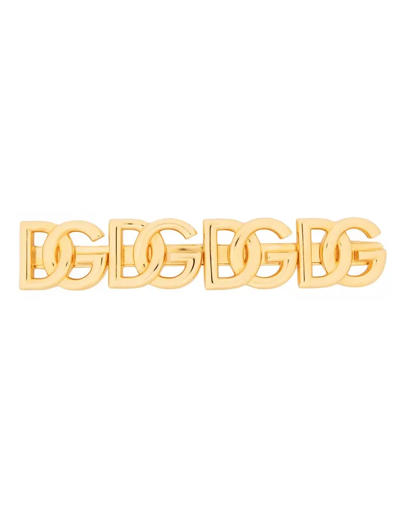 Dolce & Gabbana Haarspange mit Logo - Gold Gold