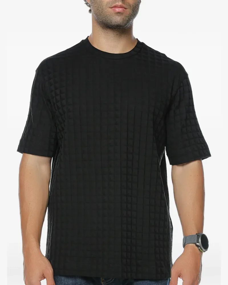 Emporio Armani jacquard-logo T-shirt - Schwarz Schwarz