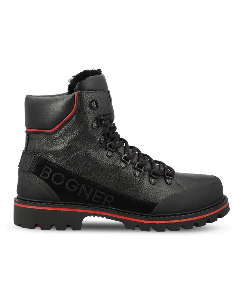 Bogner Schnürstiefel mit Profilsohle - Schwarz Schwarz