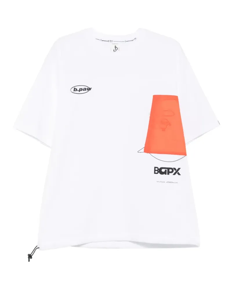 BAPE logo-print drawstring T-shirt - Weiß Weiß