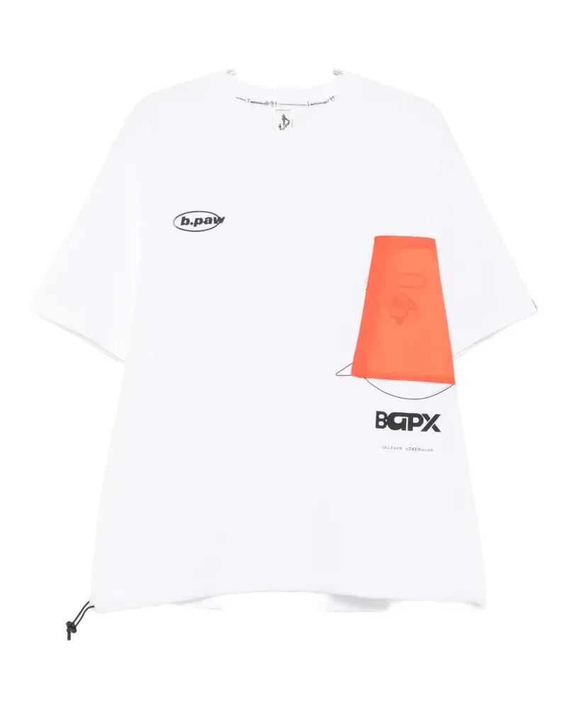 BAPE logo-print drawstring T-shirt - Weiß Weiß