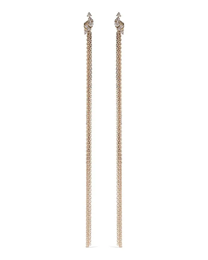 MIZUKI 14kt 'Sea of Beauty' Gelbgoldohrstecker mit Diamanten Gold