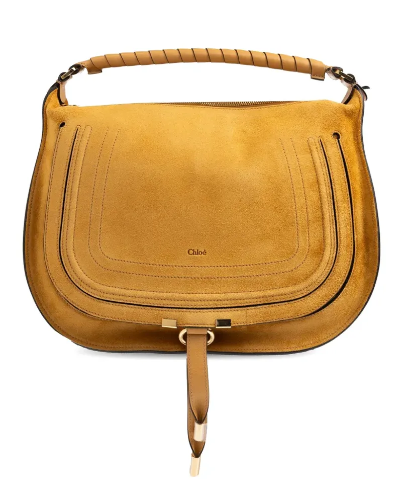 Chloé Marcie suede tote bag - Orange Orange