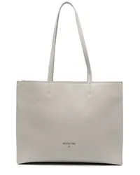 Patrizia Pepe Tote Bag aus gehämmertem Leder Grau