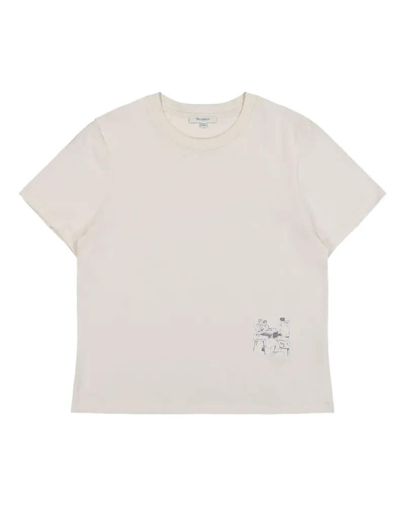 J.W.Anderson graphic T-shirt - Nude Nude