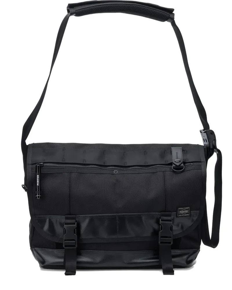 PORTER-YOSHIDA & CO HEAT buckle strap mensseger bag - Schwarz Schwarz