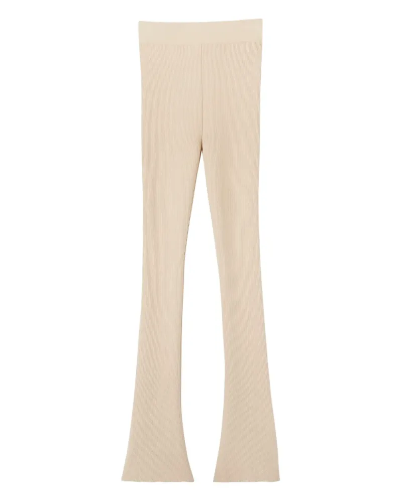 Ermanno Scervino Gerippte Leggings mit Schlitz - Nude Nude