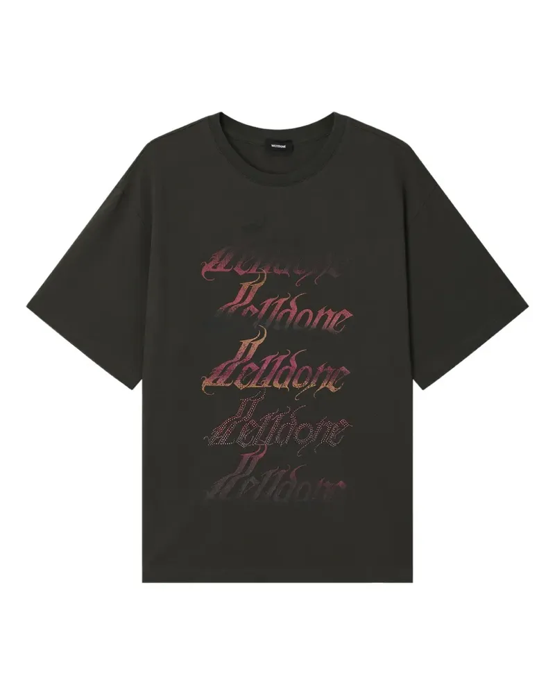 WE 11 DONE logo-print cotton T-shirt - Grau Grau